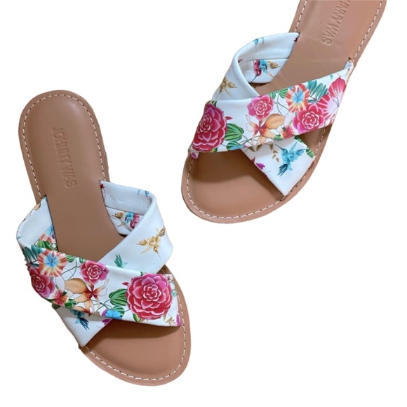 JOHNNY WAS Andra Slide Sandal - Floral Print - Women’s Size 7 - NEW - Picture 1 of 8